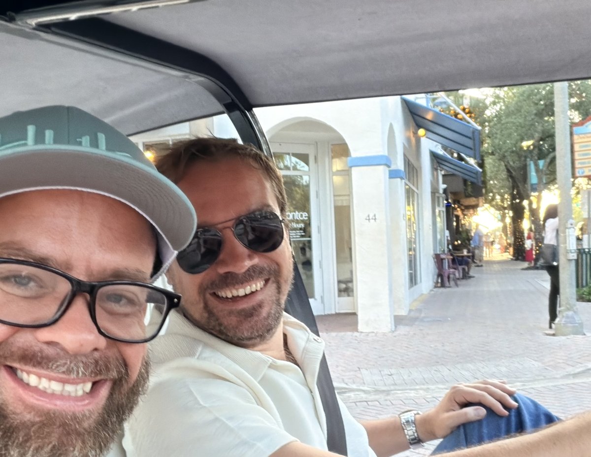 Pink Panther Moke cruising Delray Beach FL